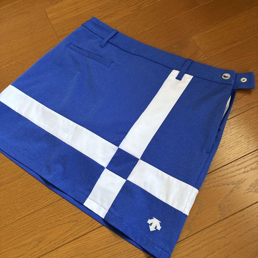 デサントゴルフレディーススカートLブルー