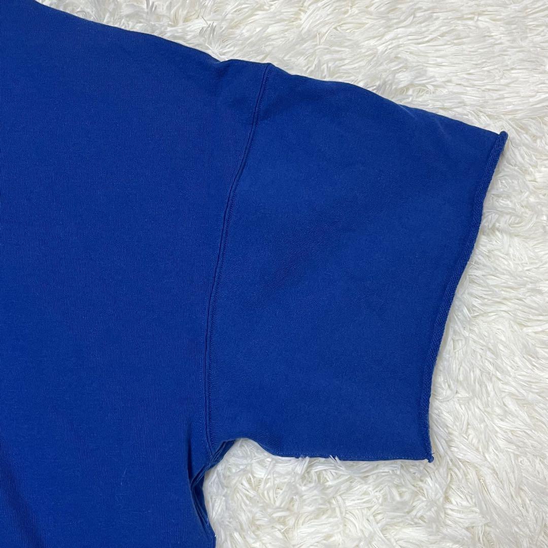 FRAMeWORK ショートSWEATハーフスリーブプルオーバー　青　24SS