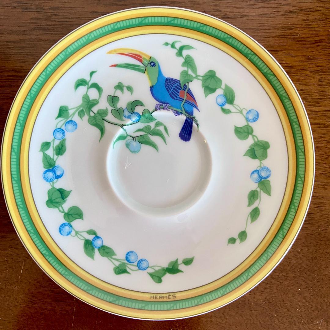 HERMES トゥカン　Toucans ティーカップ　カップ&ソーサー①