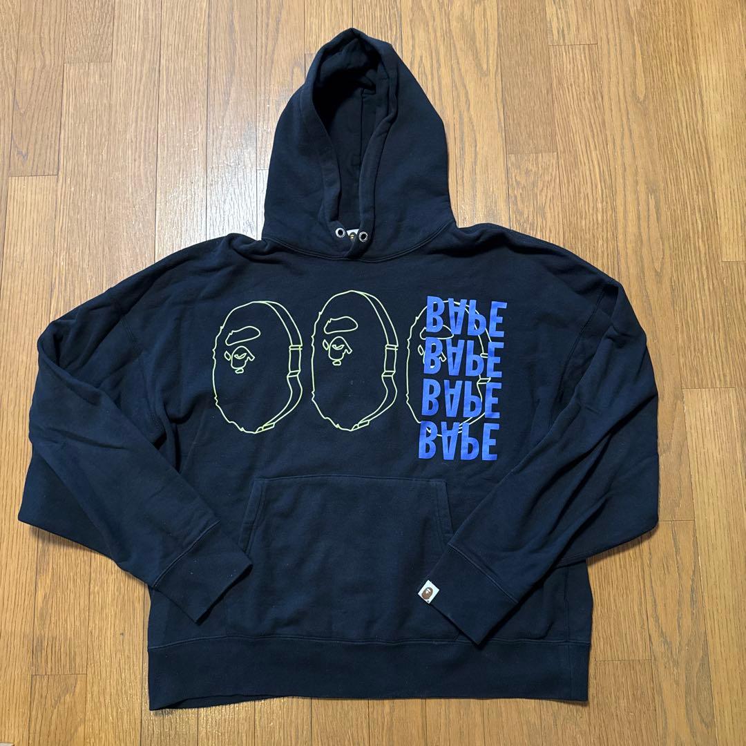 A BATHING APE ブラックパーカーL目立った傷や汚れなし