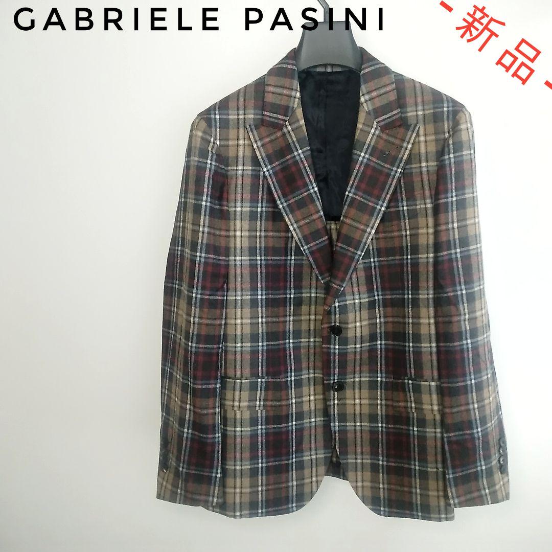 GABLIELE PASINI ジャケット ピーク パジーニ チェック柄 42 GABLIELE PASINI ジャケット ピーク パジーニ チェック柄 42