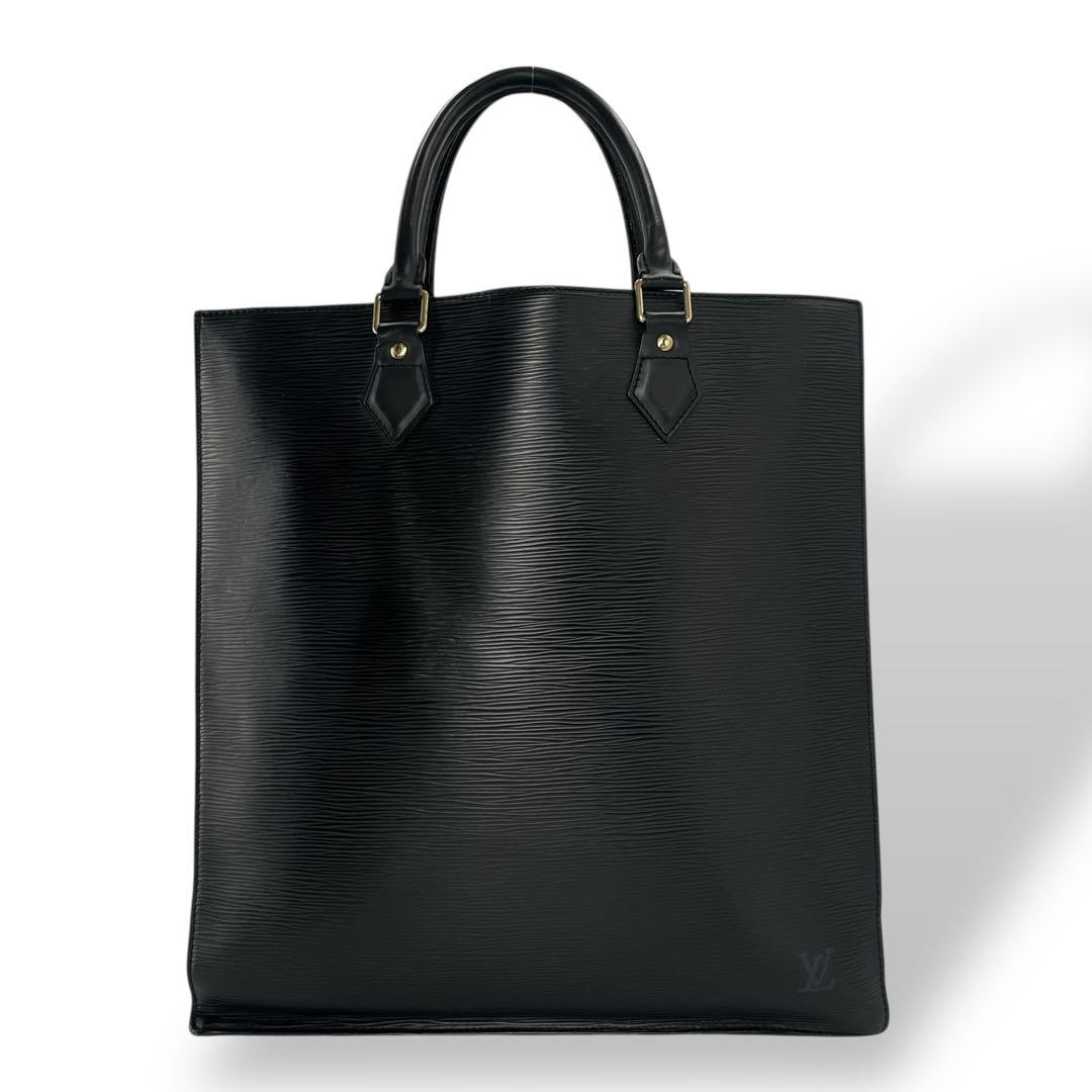 ルイヴィトン ハンドバッグ サックプラ 型押しロゴ トートバッグ エピ 黒 A4LOUIS VUITTON