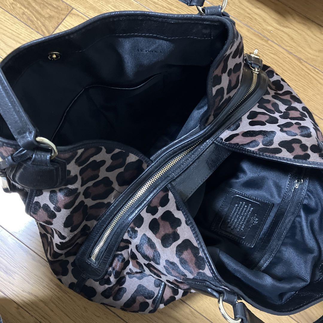 ハラコ素材 レオパード柄