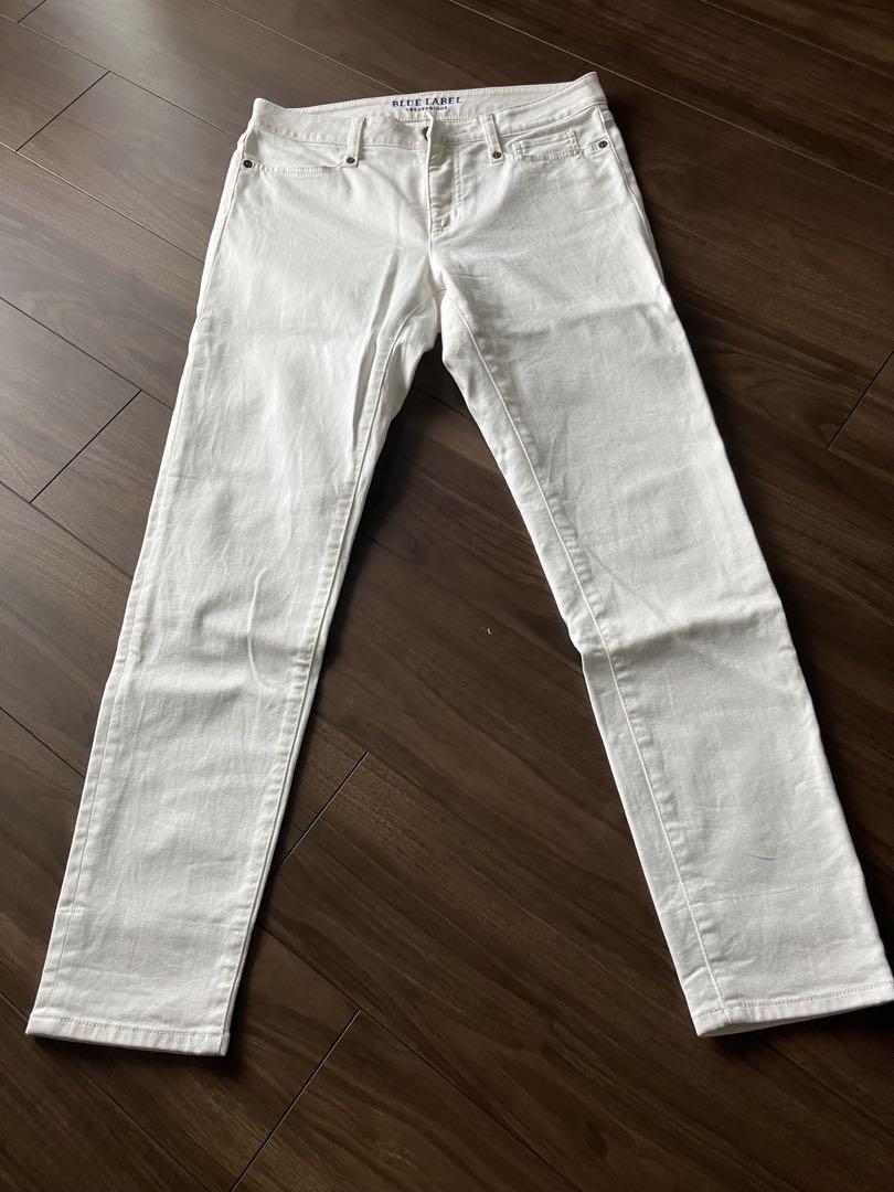 BLUE LABEL CRESTBRIDGE ストレートデニム 40 ホワイト