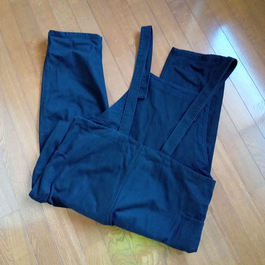 HATSKI 黒 オーバーオール