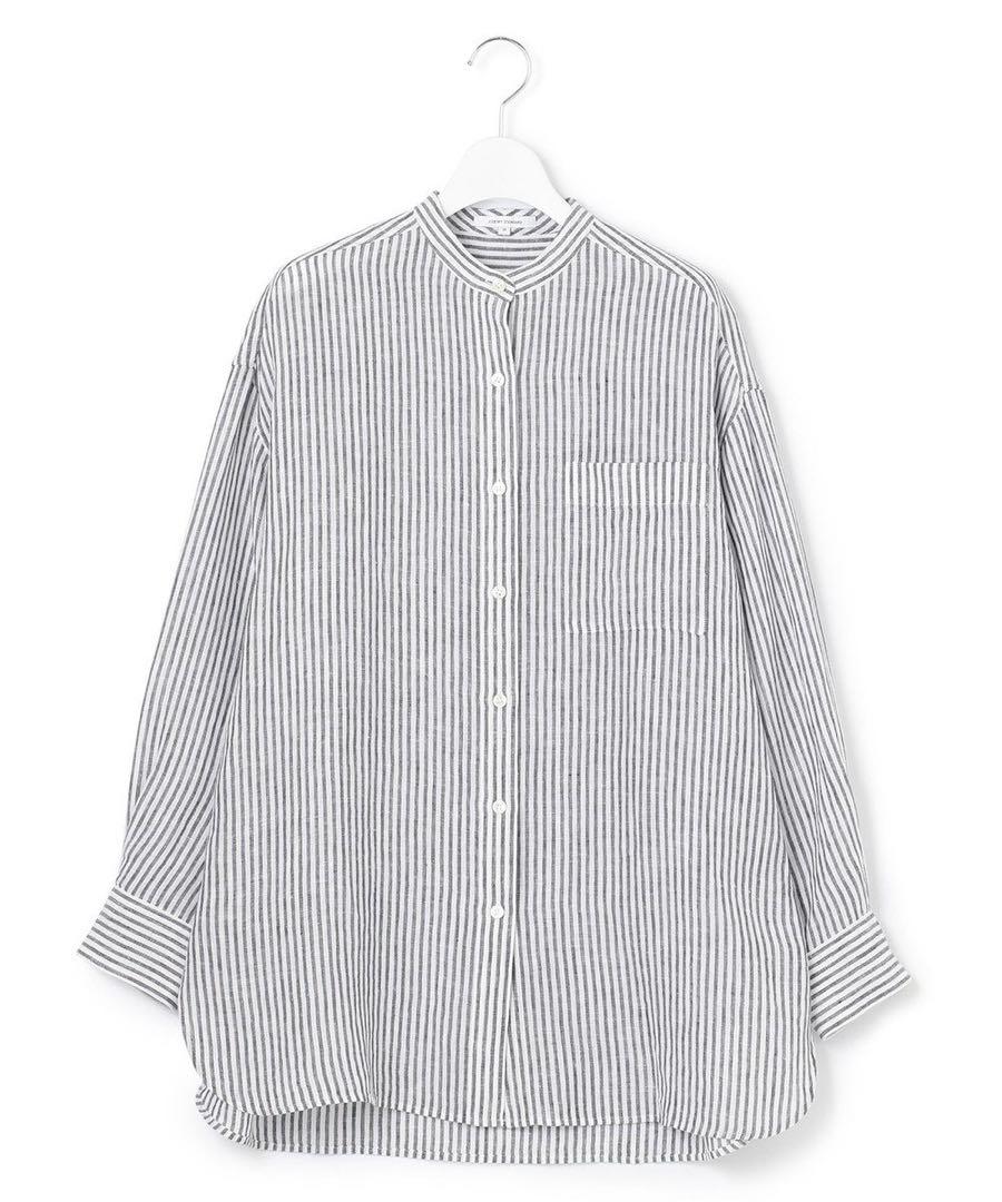 新品！23区 LIBECO バンドカラー ビッグシルエット シャツ XL 44