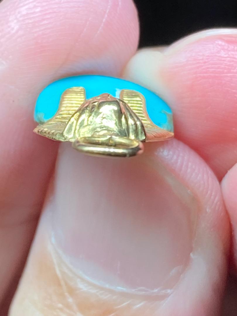 ヴィンテージ 刻印 18K 金 エジプト ツタンカーメン ペンダント