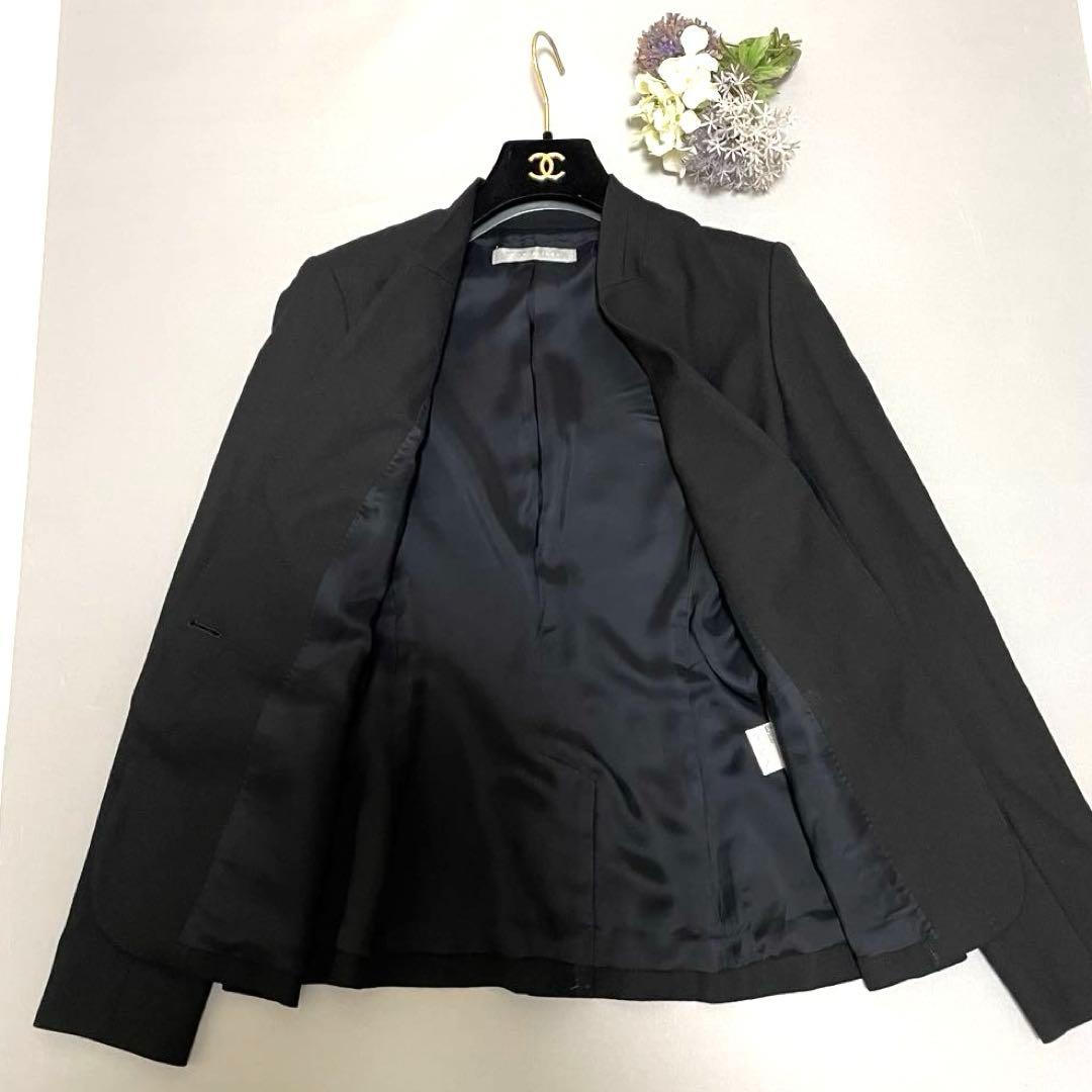 セオリーリュクスTheory luxe ノーカラージャケット サイズ38 ウール セオリーリュクスTheory luxe ノーカラージャケット サイズ38 ウール