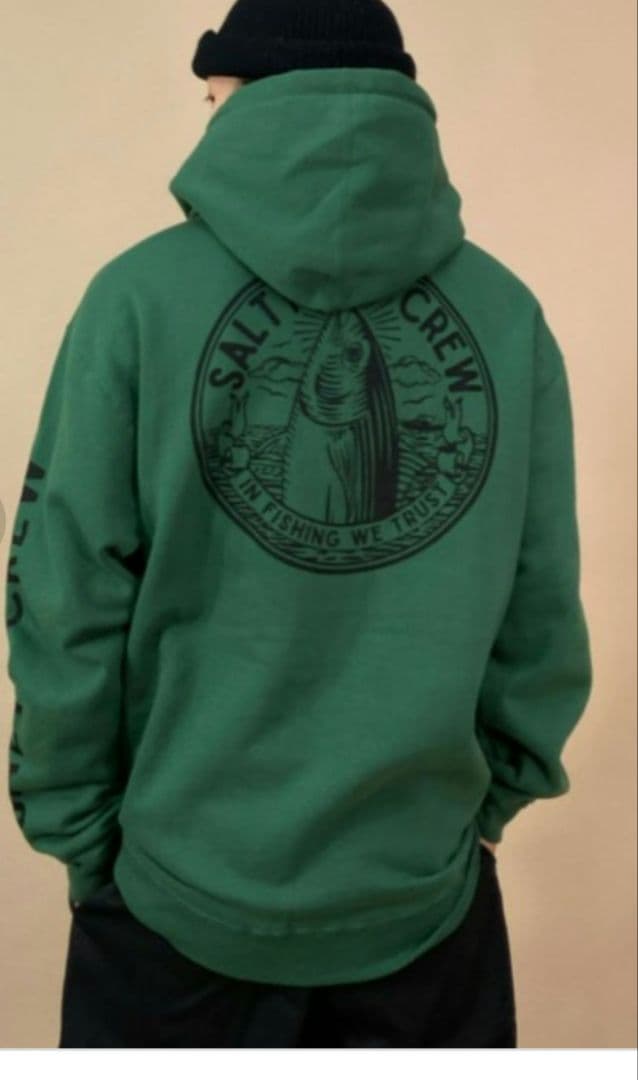 【SALTY CREW】ソルティークルー フーディー 袖プリント Lサイズ