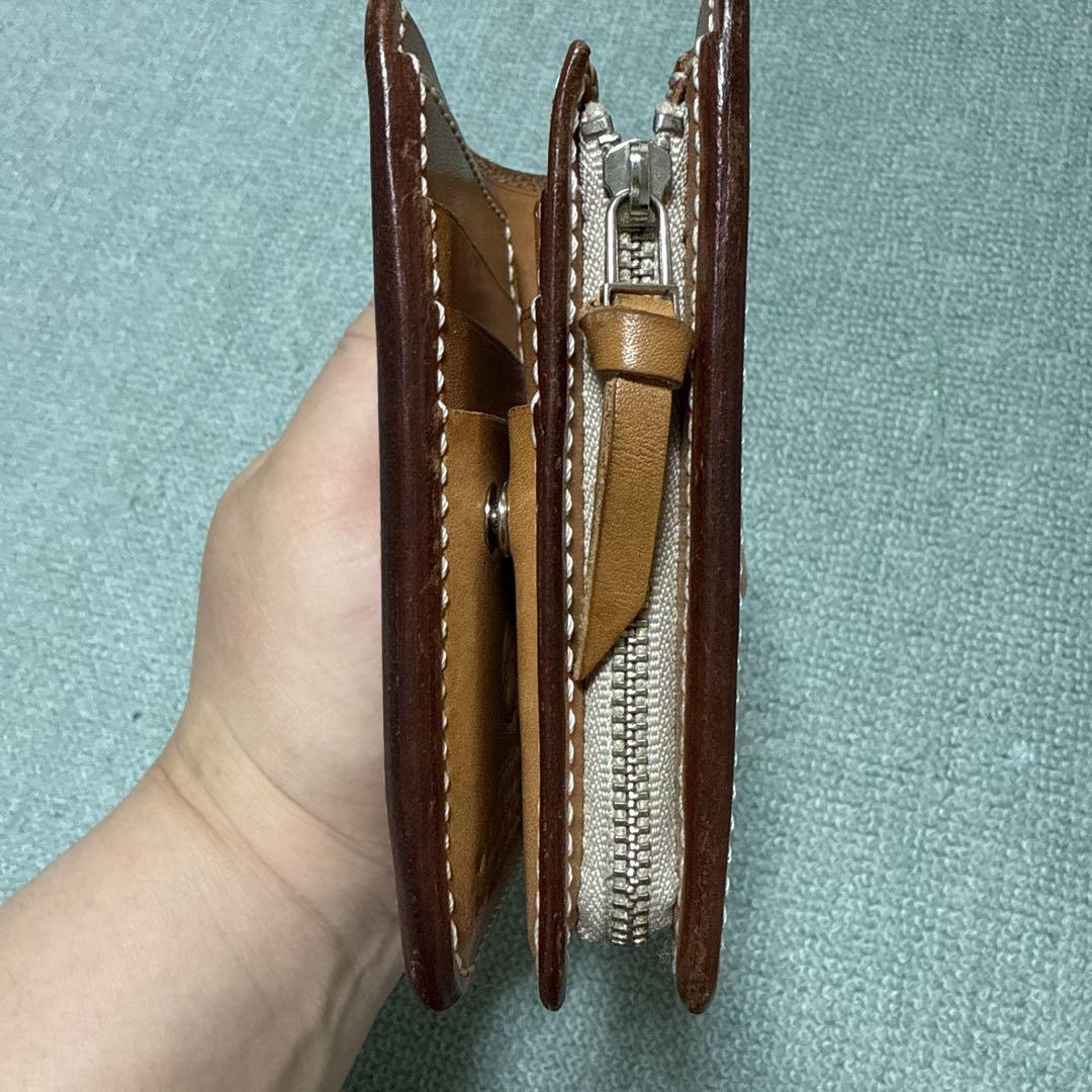 栃木レザー 財布 二つ折り ヌメ革 革財布 ショートウォレット