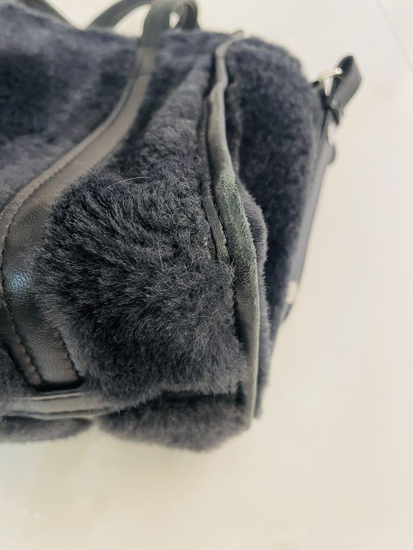 BALENCIAGA トートバッグ 黒 ファーとレザー