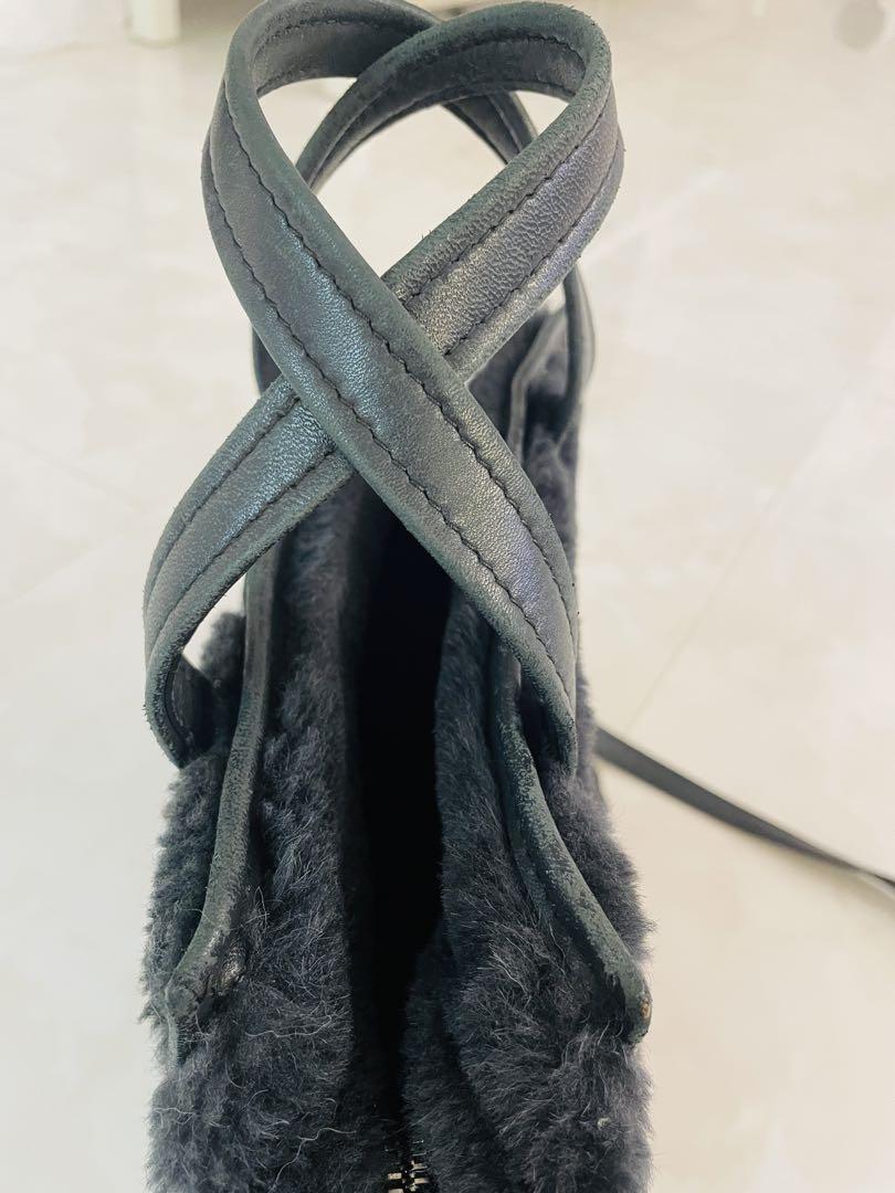 BALENCIAGA トートバッグ 黒 ファーとレザー