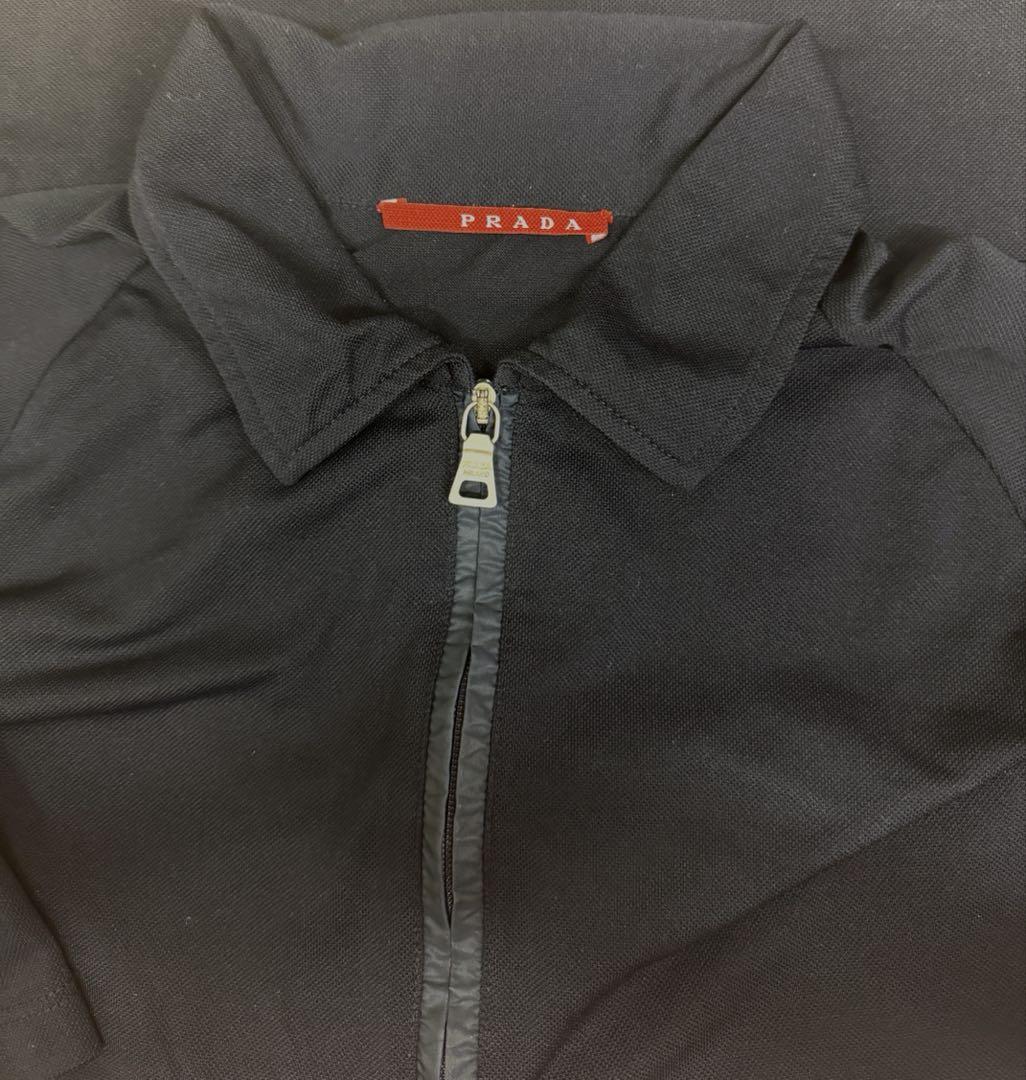PRADA ポロシャツ Mサイズ Black Piqué polo shirt | PRADA