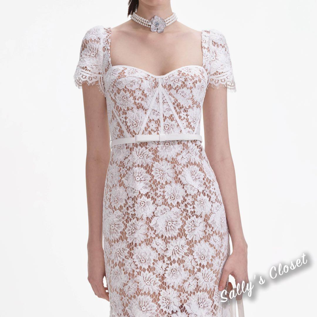 ❤️25秋新作 新品♡ SelfPortrait 白レースワンピース♡　F91