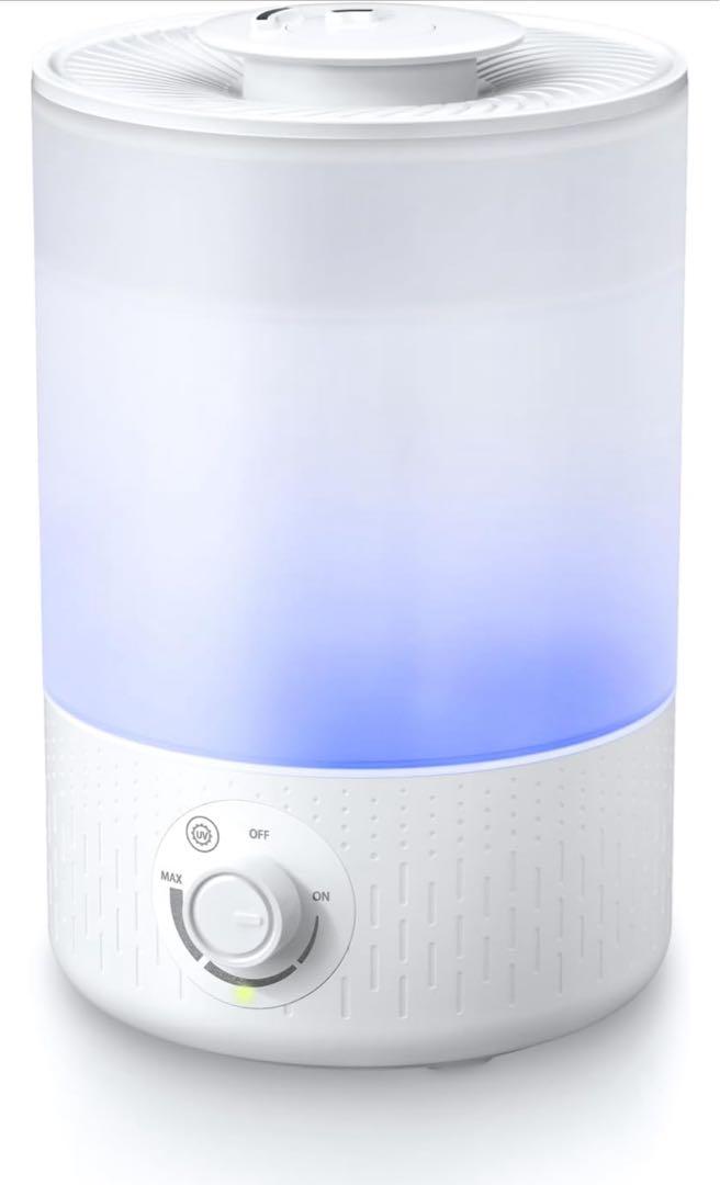 ✦加湿器 大容量 3.5L ダブル吹出口 & UVライト除菌 ホワイト