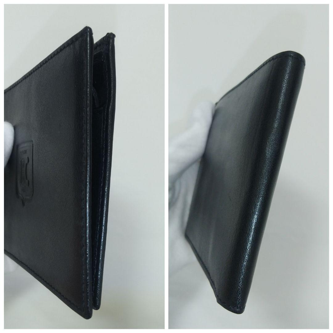 セリーヌ ヴィンテージ ブラック レザー M08 0ns9e-m87558327492 二つ折り 財布 コインケース 格安正規品