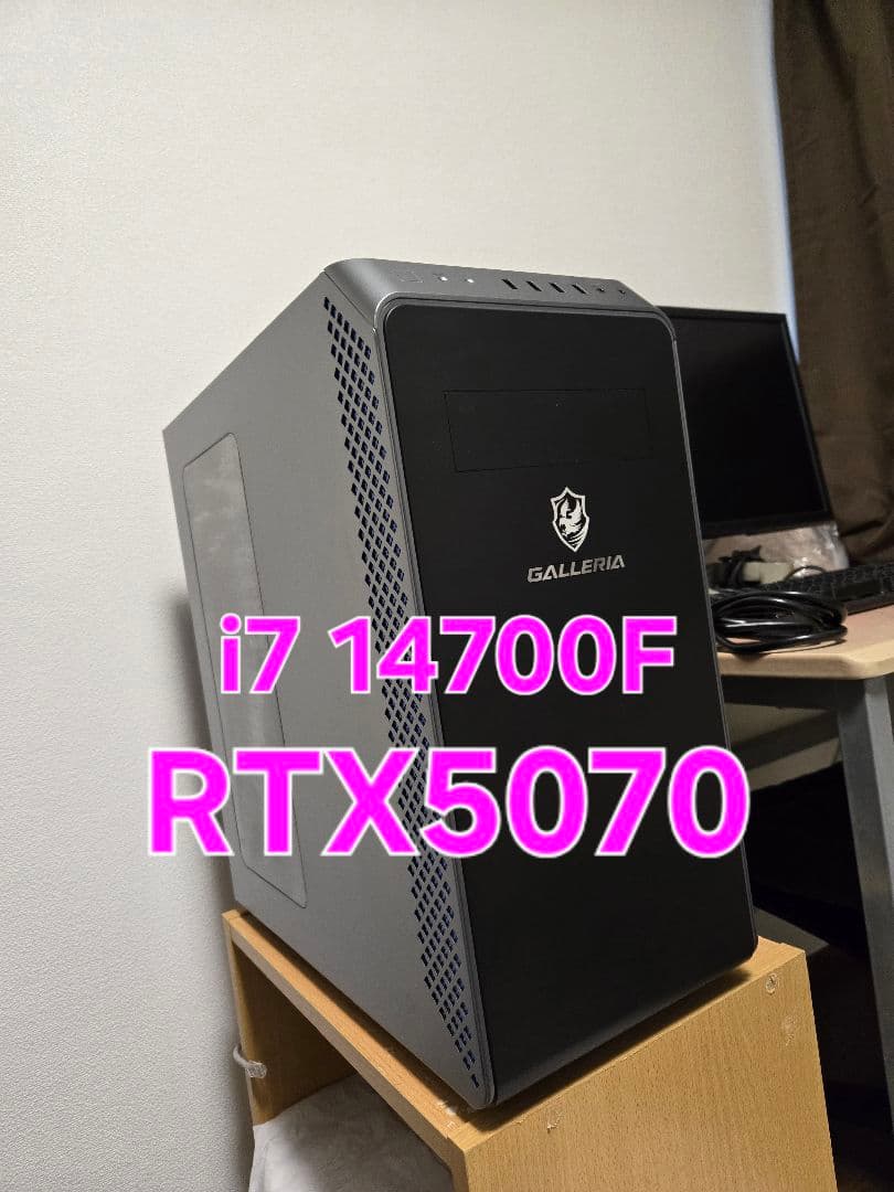 稼働少 超 ゲーミングpc GALLERIA i7 RTX5070 無線