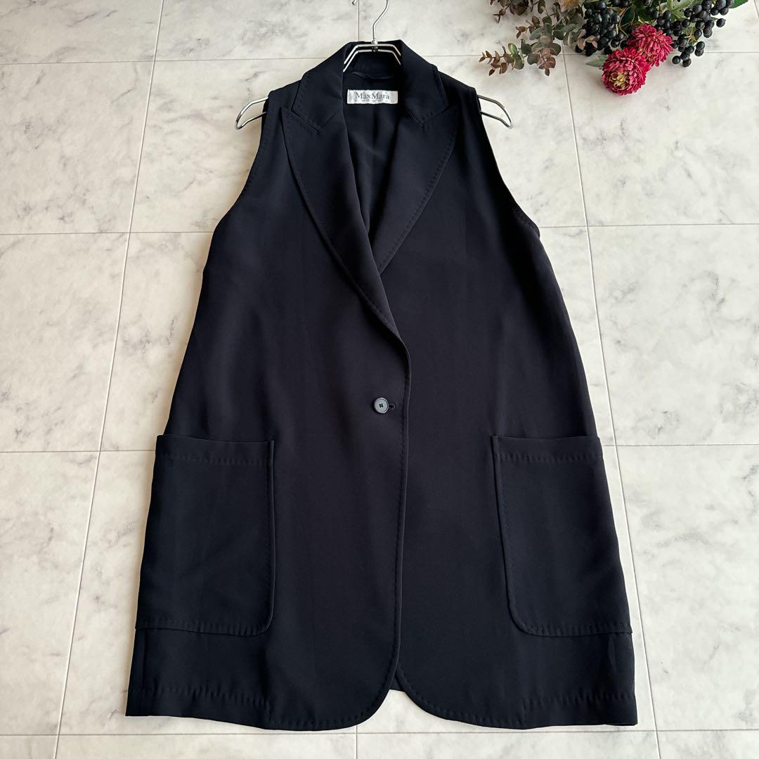 マックスマーラ　MAXMARA ジレ　ベスト　ロング丈