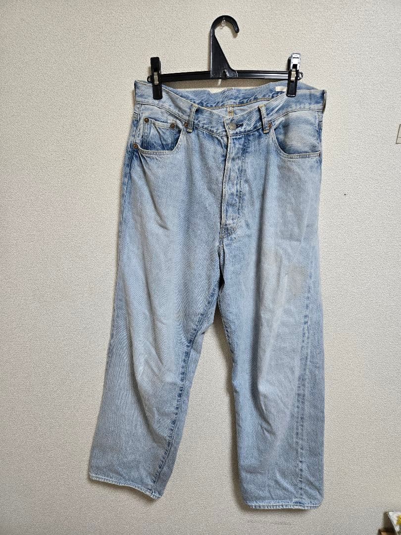 COMOLI 5ポケットデニム ブリーチ size2