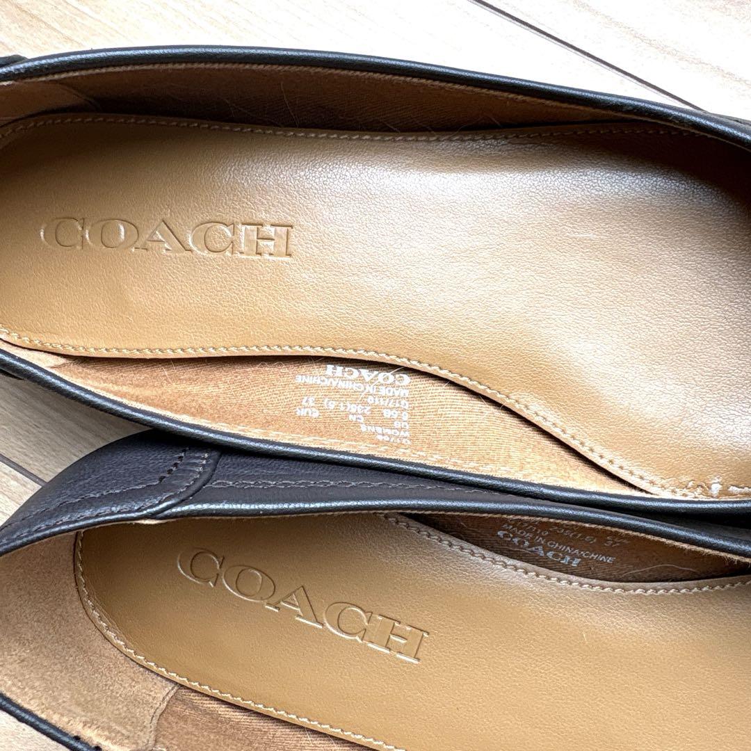 COACH　バレエシューズ　ブラウン