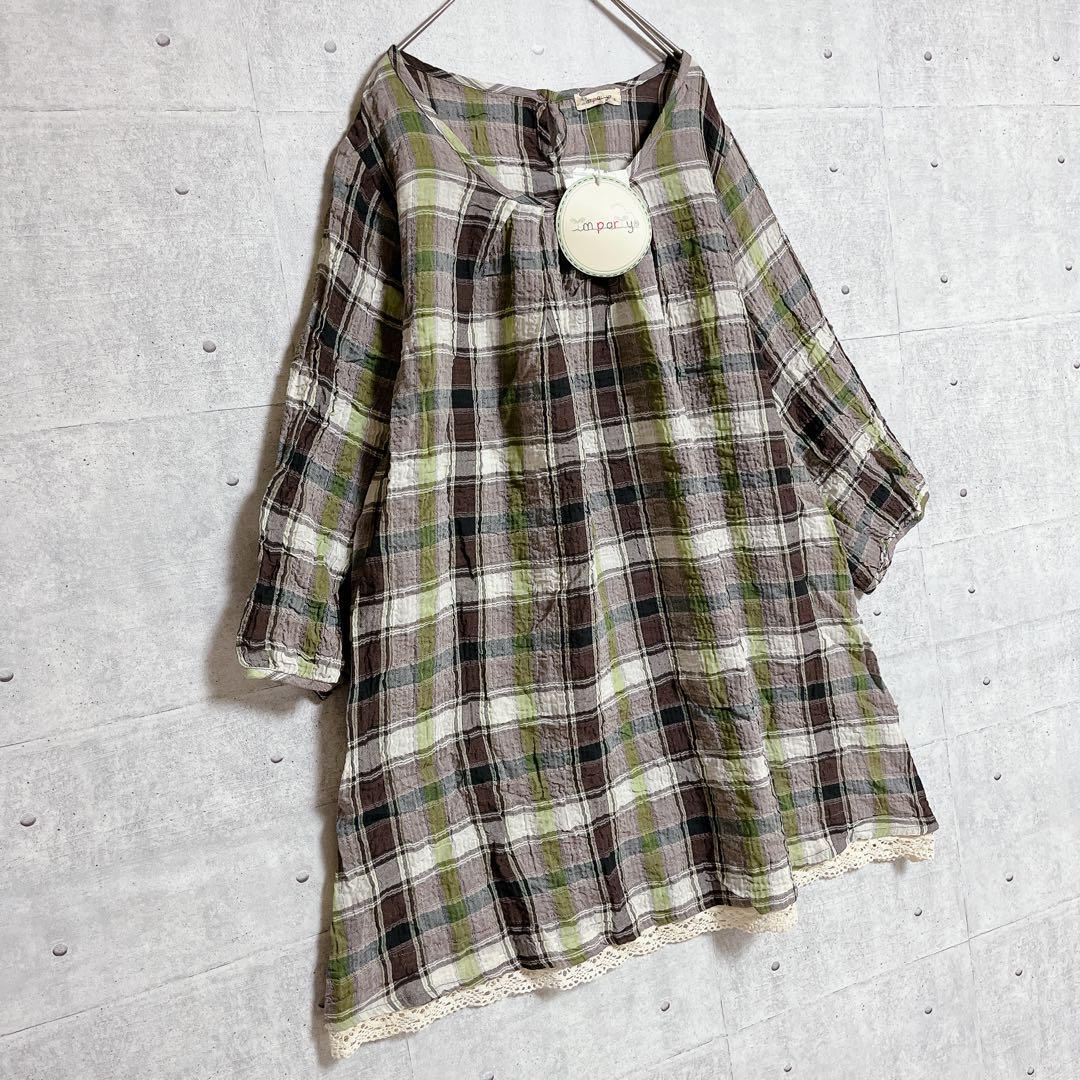 新品タグ付き　Denim＆Dungaree  ワンピース 刺繍 チュニック セール】 スカラップ刺繍チュニック （チュニック）｜TABASA