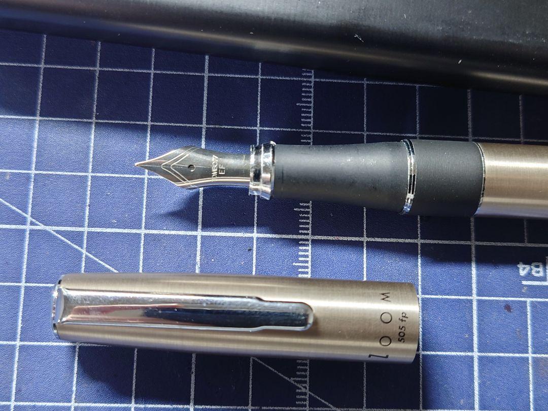 トンボ鉛筆 ZOOM505 万年筆 ペン先 ステンレス-EF 付属品完品