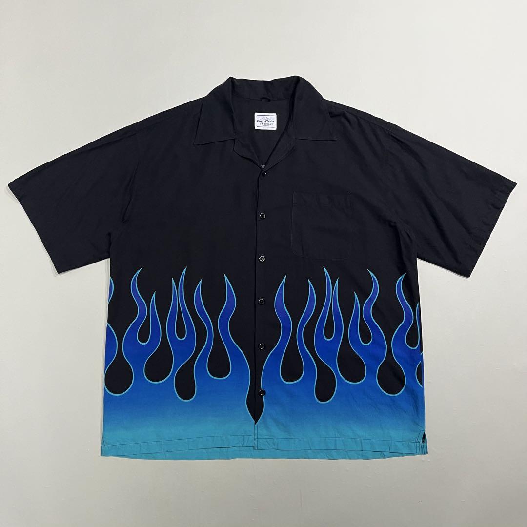 DAVID CAREY fire pattern shirt