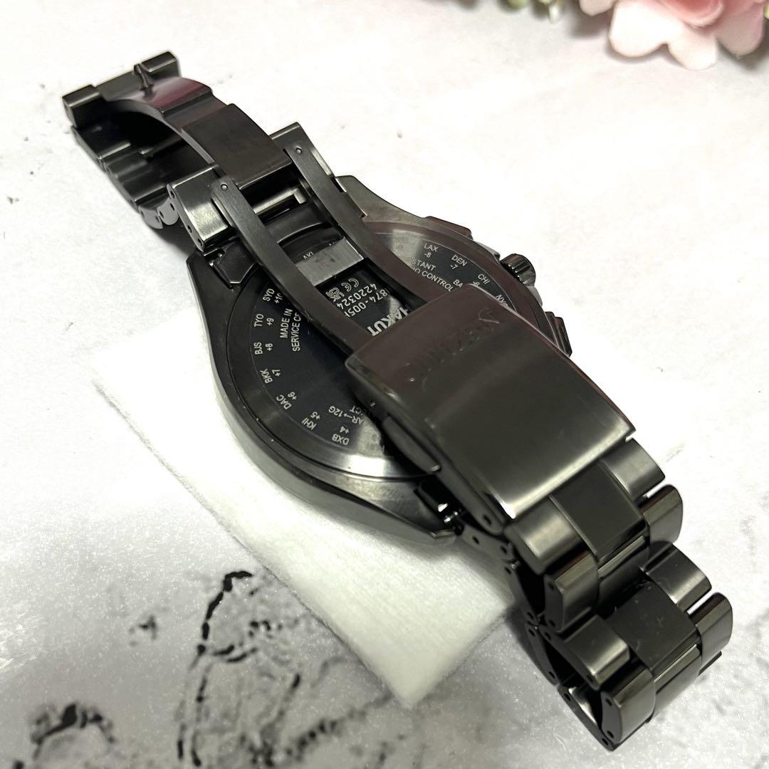 【極美品】シチズン アテッサ HAKUTO-R コラボ 第4弾 ブラックチタン