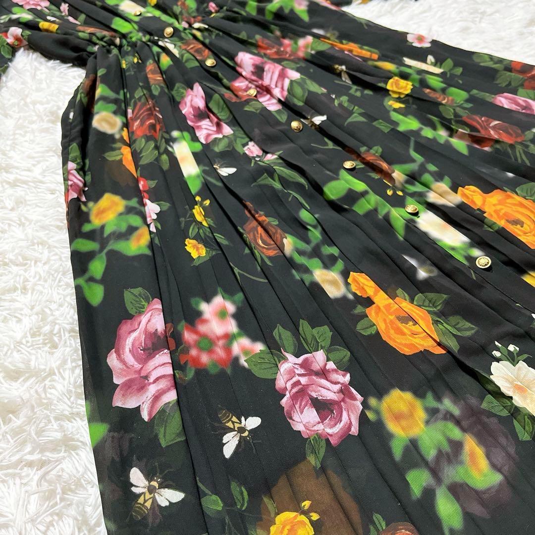 アメリ COCO FLOWER DRESS プリーツ 花 フローラル ワンピース