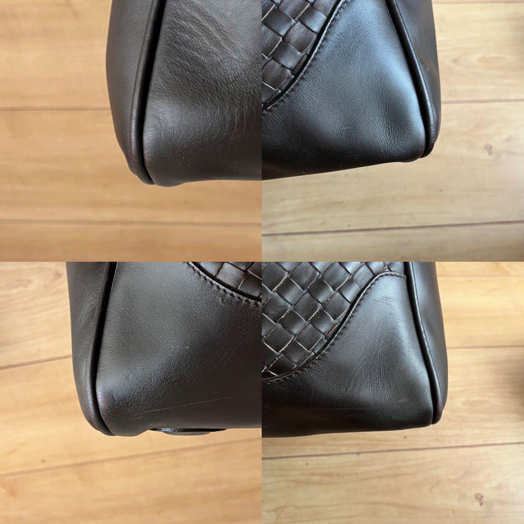 ✨️美品✨️ BOTTGAVENETA イントレチャート ボストンバッグ ブラウン