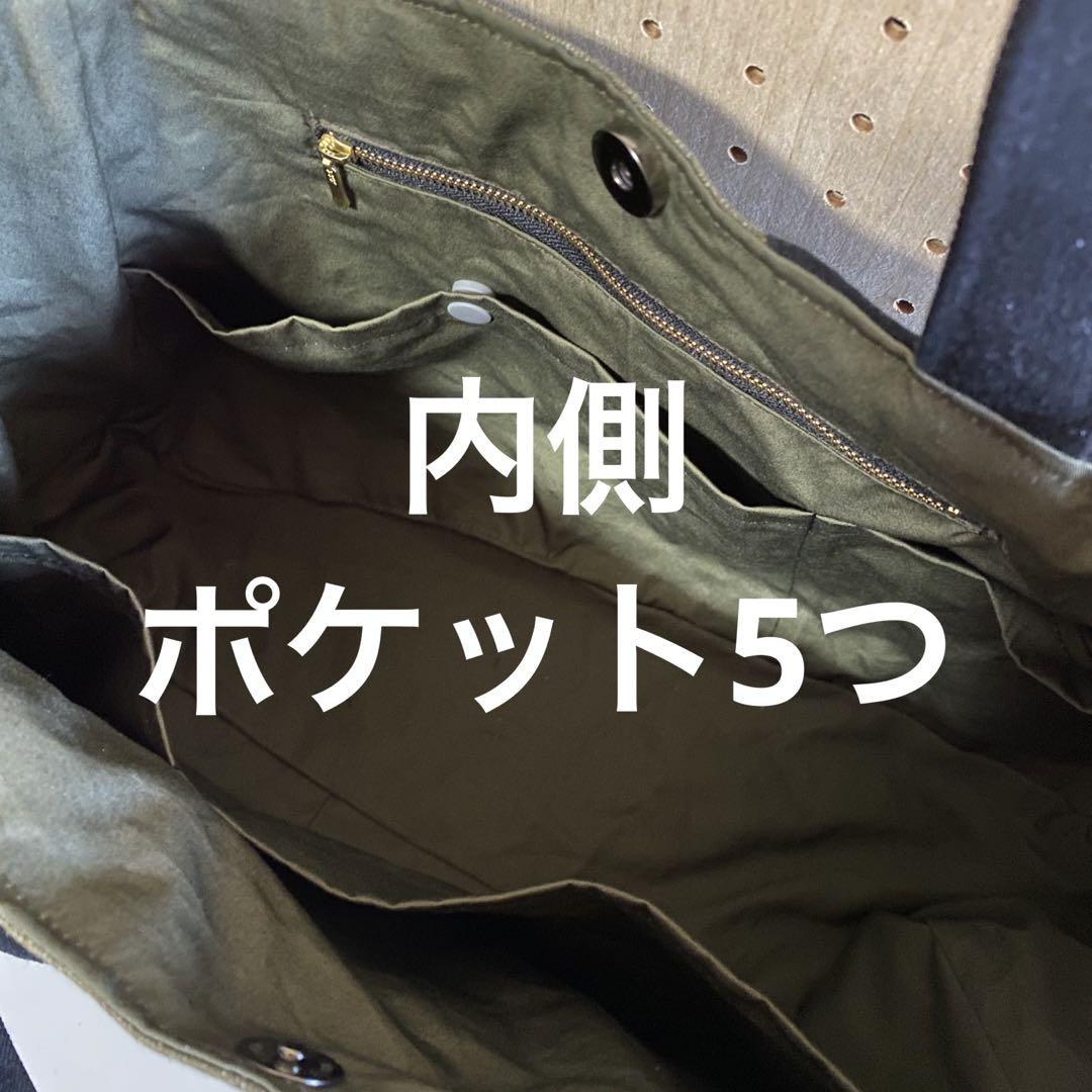BIG ブラック　オーバーオール　デニムリメイク　トートバッグ