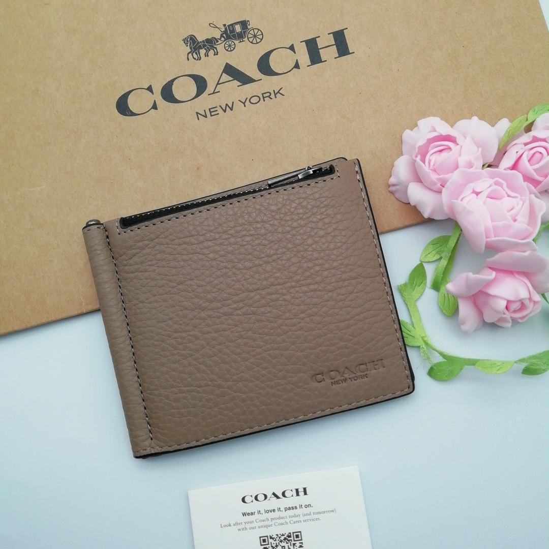 新作 新品 COACH マネークリップ 折り財布 NEWデザイン 正規品