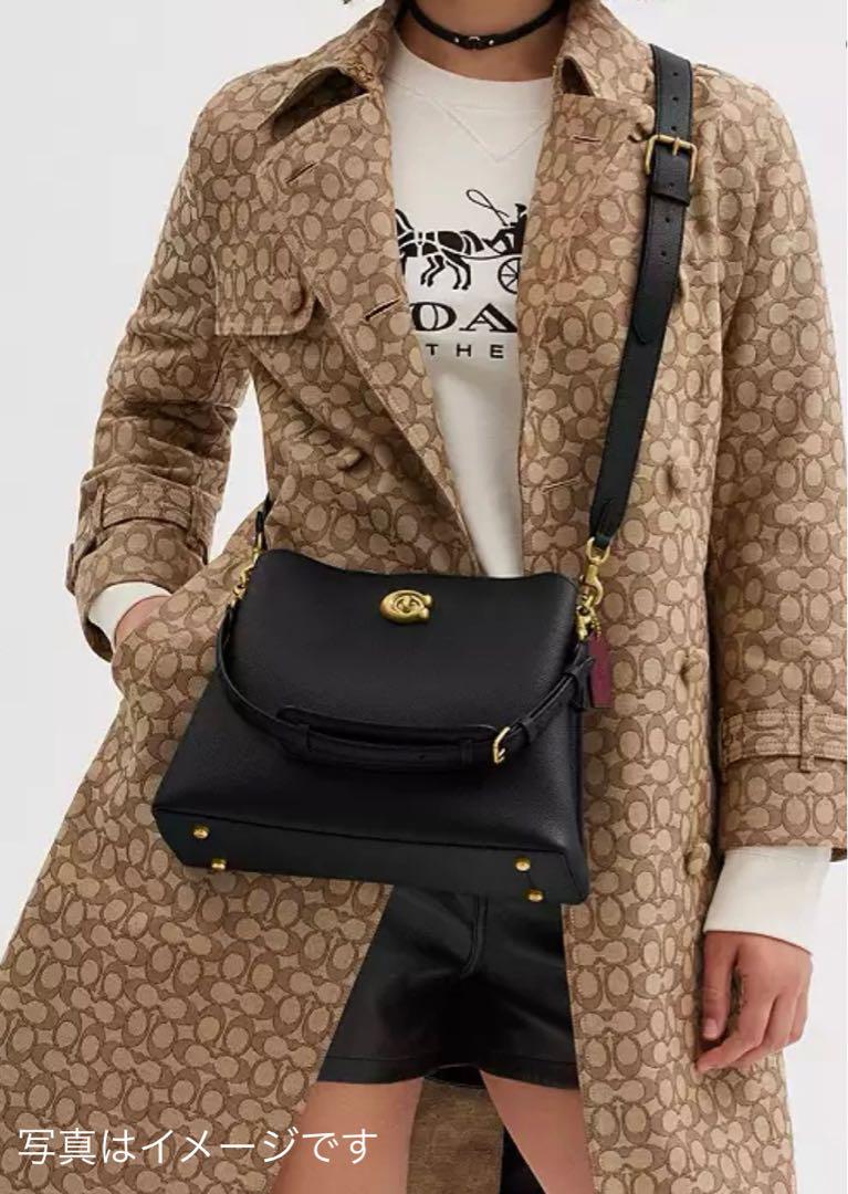 【新品】coach  ウィロウショルダー バッグ　ブラック