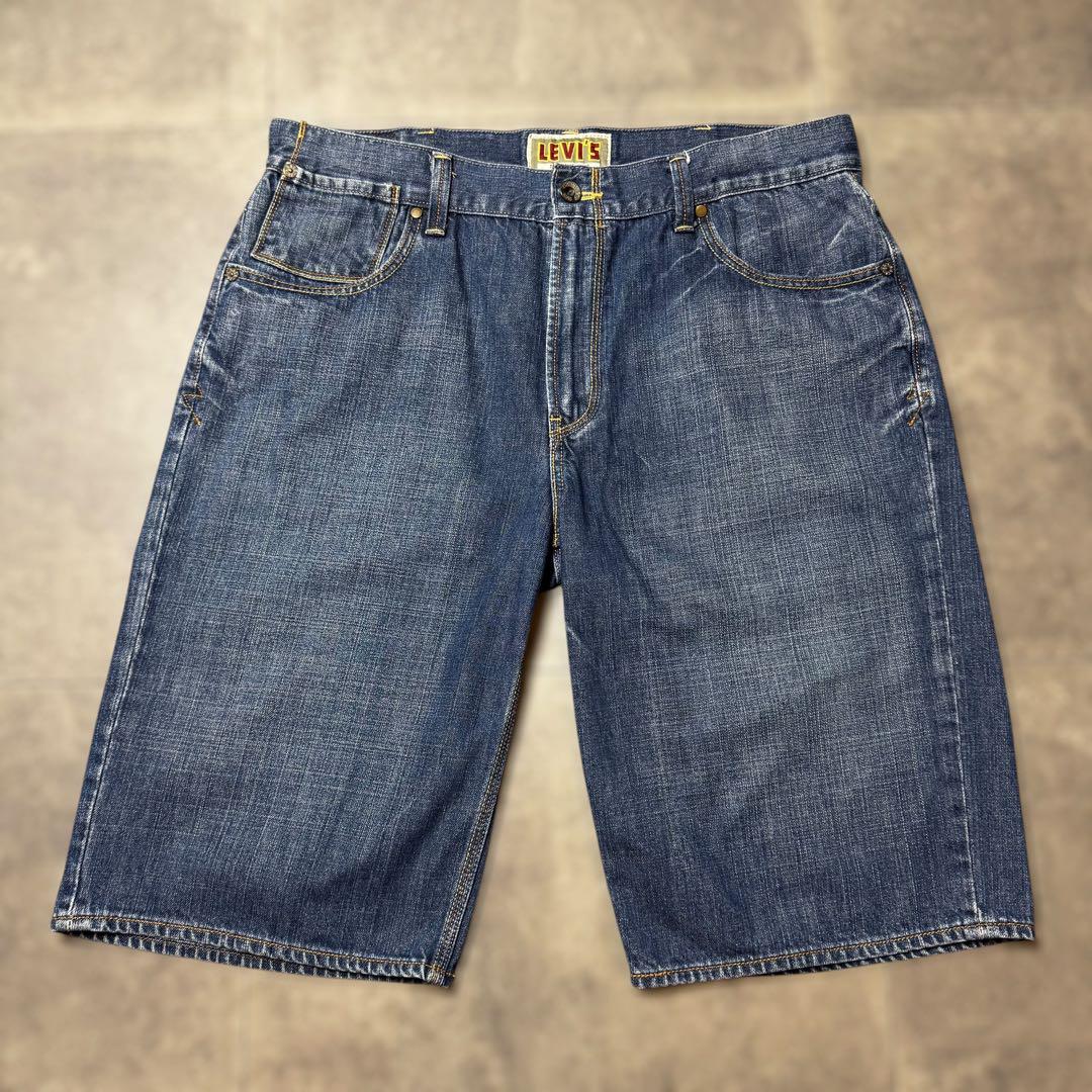 【メーカー直送】 Levi'sリーバイス W38 ワイドデニムショートパンツ B系 b-boy パンツ