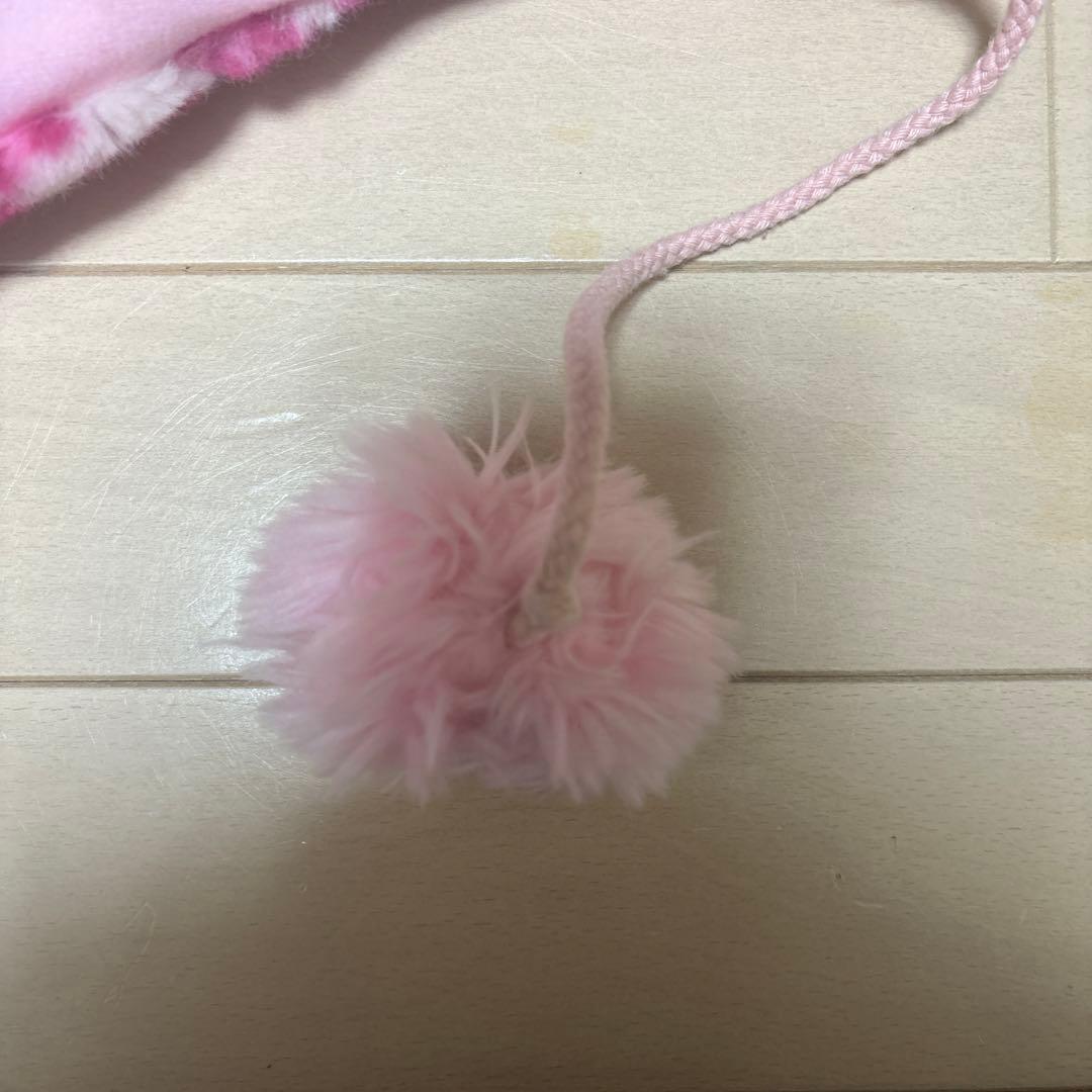 げ中 ヒョウ柄ピンクファンキャップやや傷や汚れあり