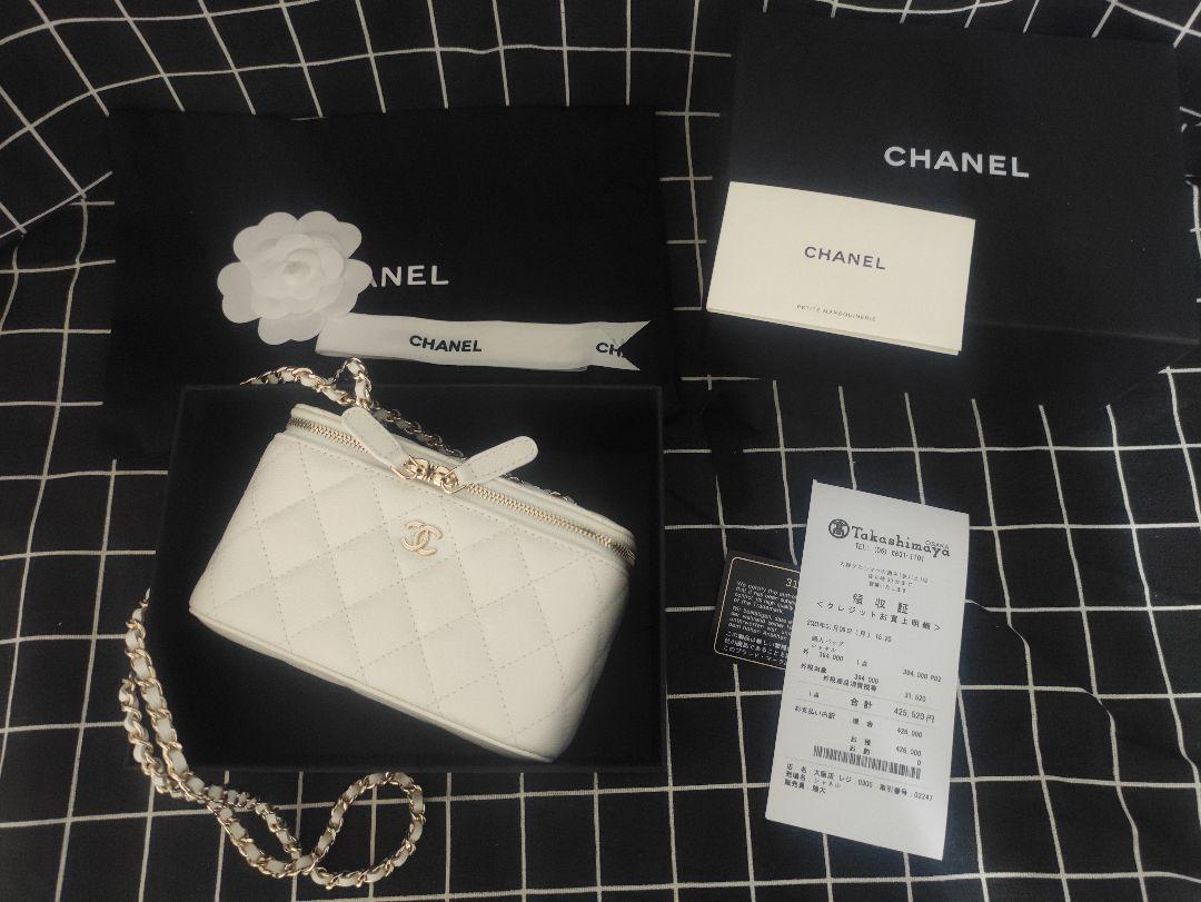 CHANELバニティバッグ　大容量 ポーチ/バニティ