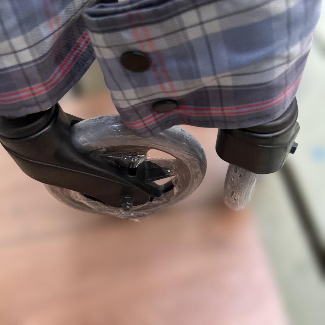 OMIK 自走用車椅子 チェック柄