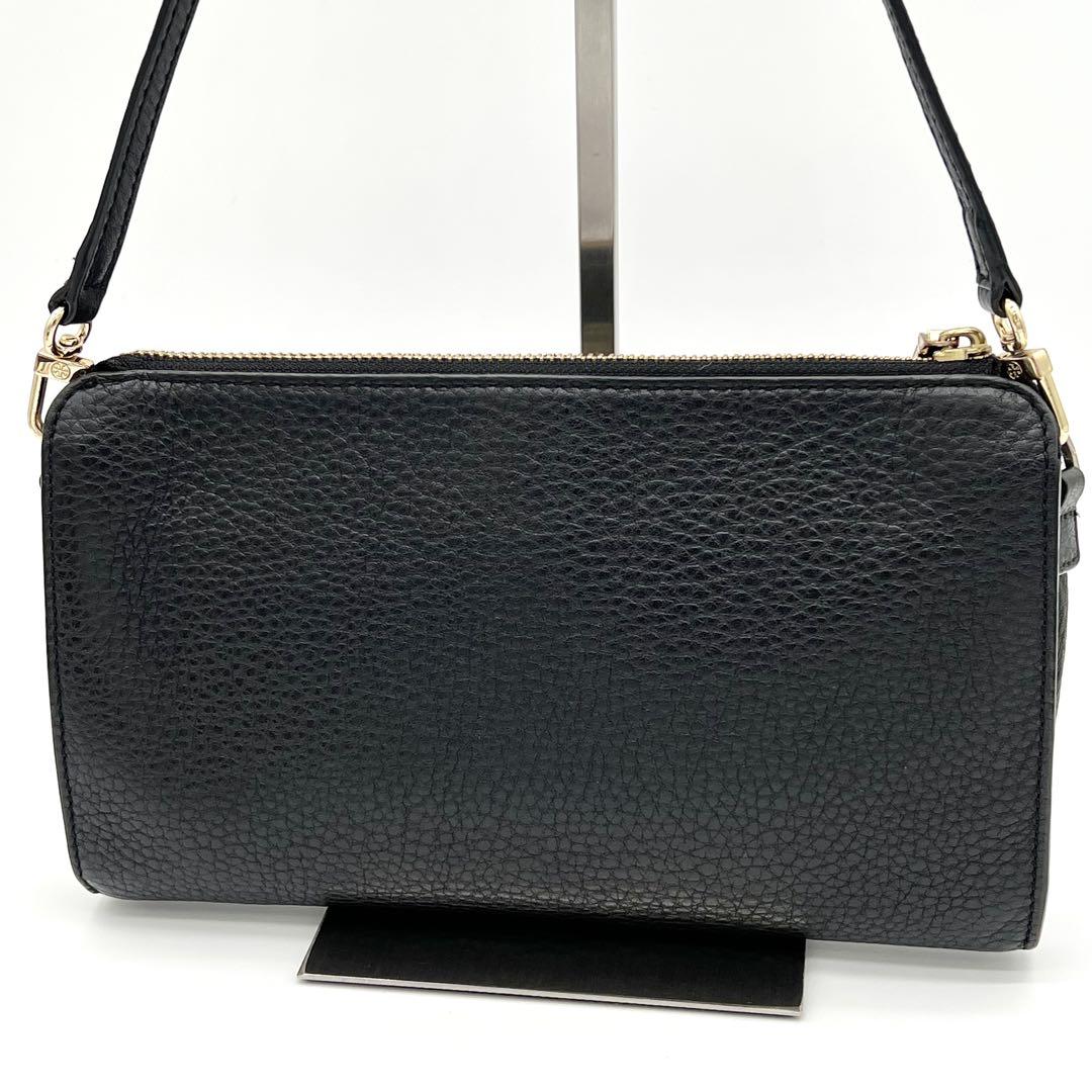 【美品】ToryBurch ポシェット サコッシュ ショルダーバッグ ブラック 【美品】ToryBurch ポシェット サコッシュ ショルダーバッグ ブラック