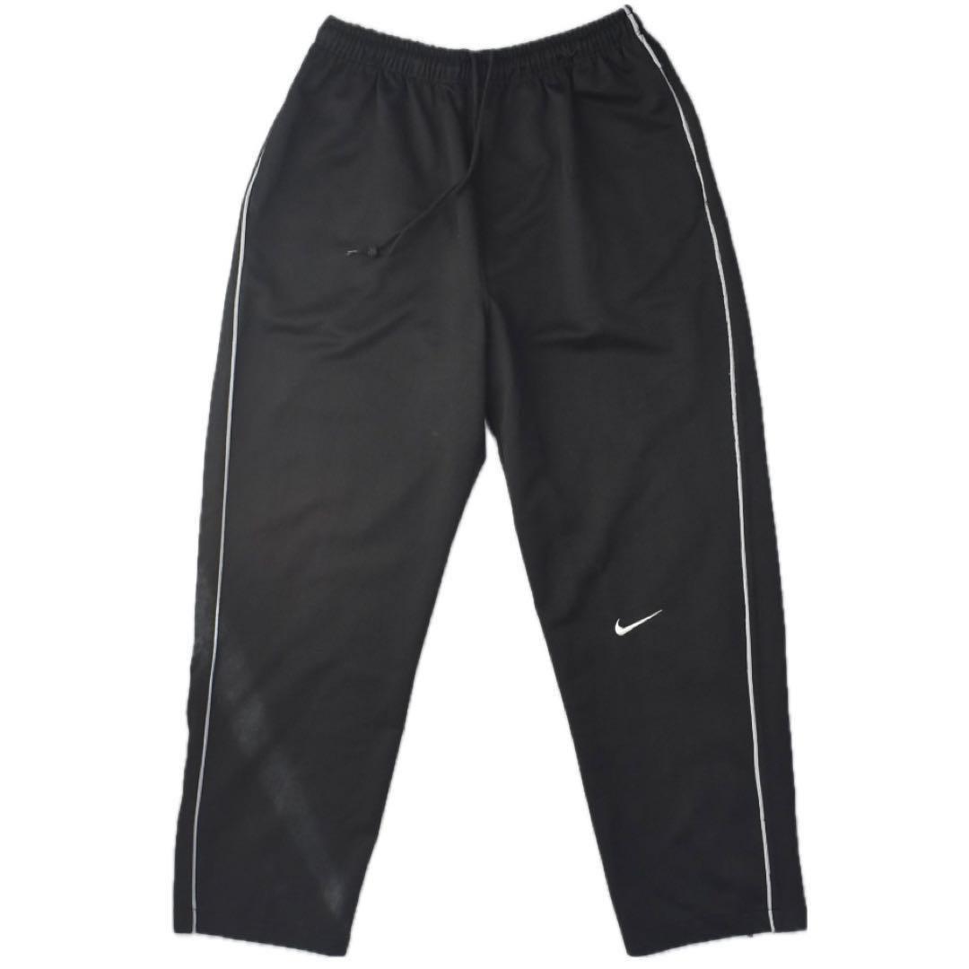 銀タグ/NIKE センターバスケロゴ セットアップ 黒赤 L 90s ジャージ