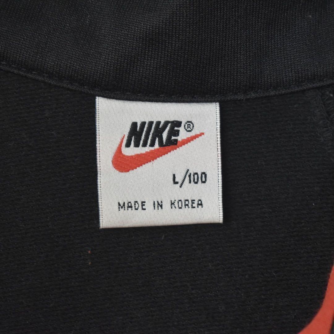 銀タグ/NIKE センターバスケロゴ セットアップ 黒赤 L 90s ジャージ