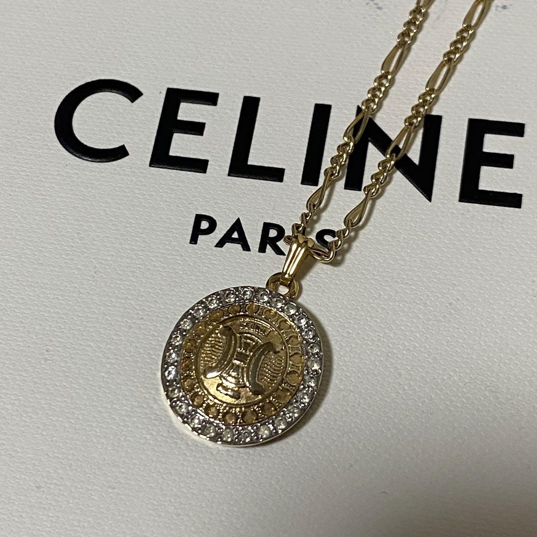 在庫一掃】 セリーヌ CELINE ネックレス ゴールド トリオンフ チェーン