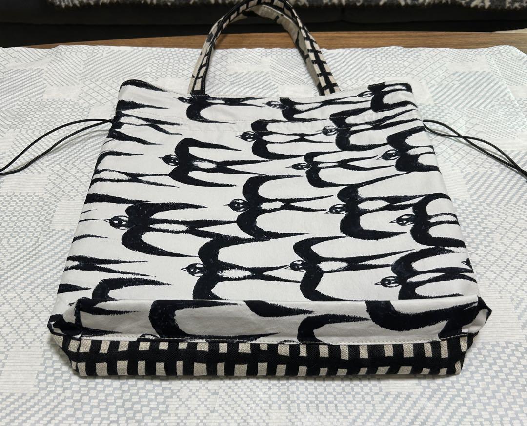 ハンドメイド♡ミナペルホネン♡両面可愛いきんちゃくトート③