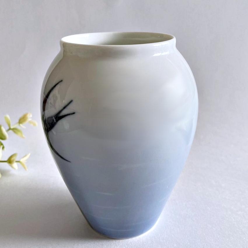 ロイヤルコペンハーゲン 燕 ツバメ 鳥 アイリス アヤメ 赤字覚悟⇒9,000円 花瓶 1947年