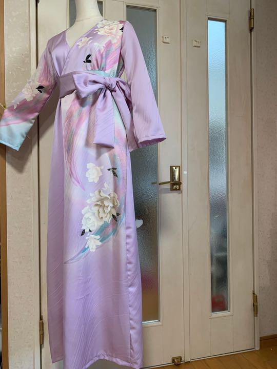 お着物 カシュクール リメイク カシュクール 帯風ストール付き 帯風ストール付き ハンドメイド ワンピース ワンピース お着物 カシュクール リメイク カシュクール 帯風ストール付き 帯風ストール付き ハンドメイド ワンピース ワンピース