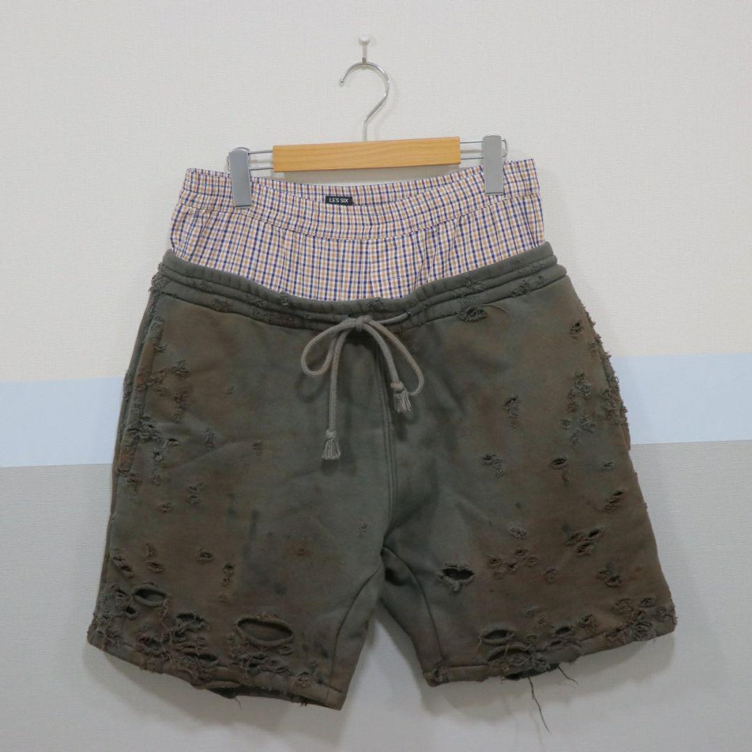 パンツ LES SIX PUBLIC EXPLODED DOCKING SHORTS