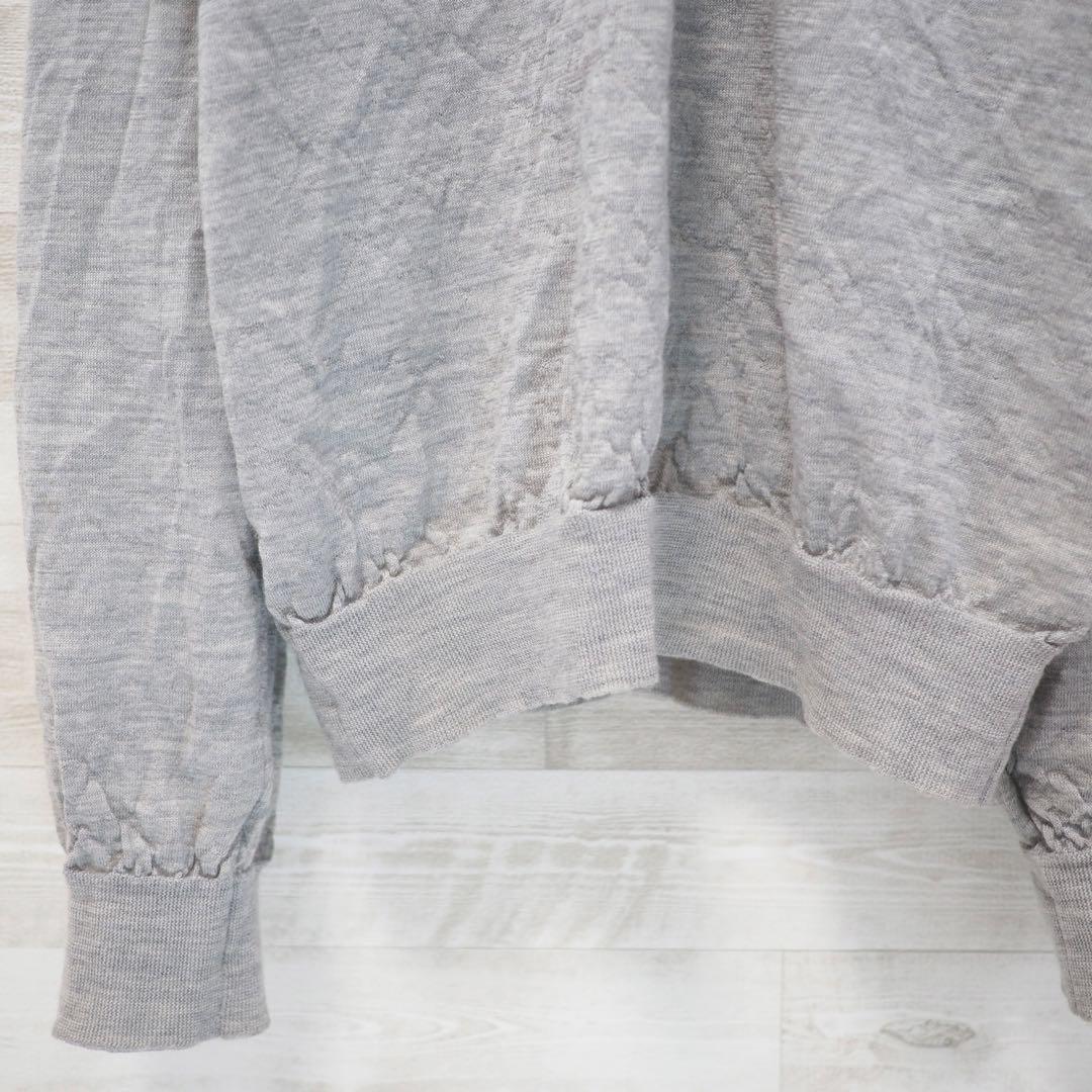 コムデギャルソンオムプリュス 06SS リップ&タンVネックニット-Gray/L