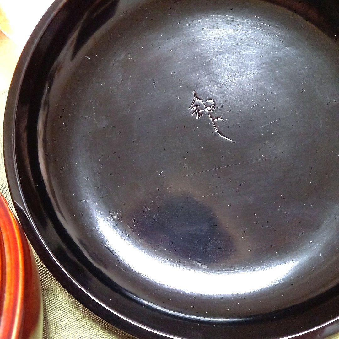 讃岐漆器  斎藤銀銭 作 讃岐彫り蓋付き菓子器·菓子鉢·物入れ