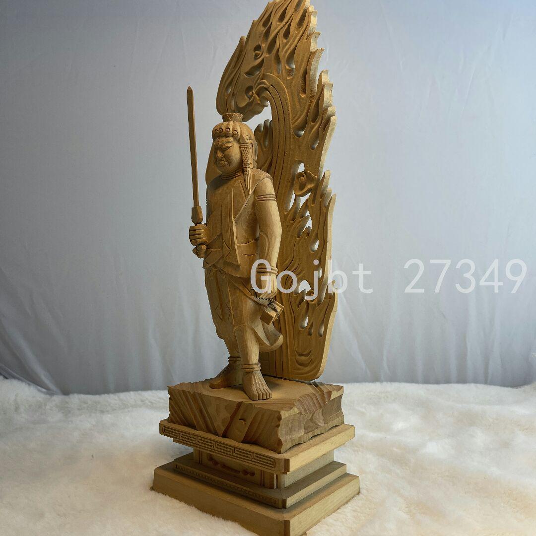 はございま 木彫り 供養品 彫刻 災難除去 仏陀彫刻 U20b3-m87616236938 不動明王 仏壇仏像 招財開運 がある