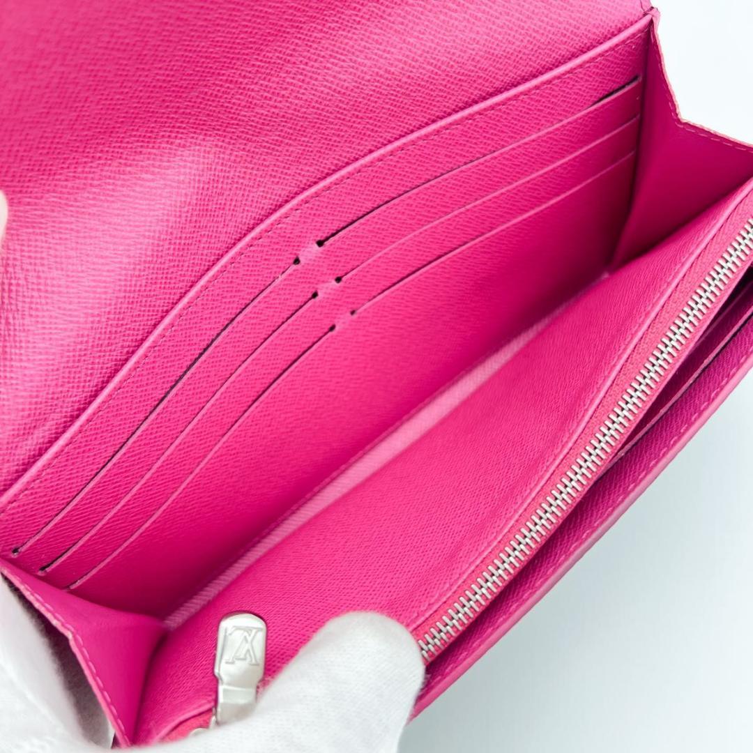 【美品・箱付】ヴィトン エピ ポルトフォイユ サラ 長財布 黒 ピンク