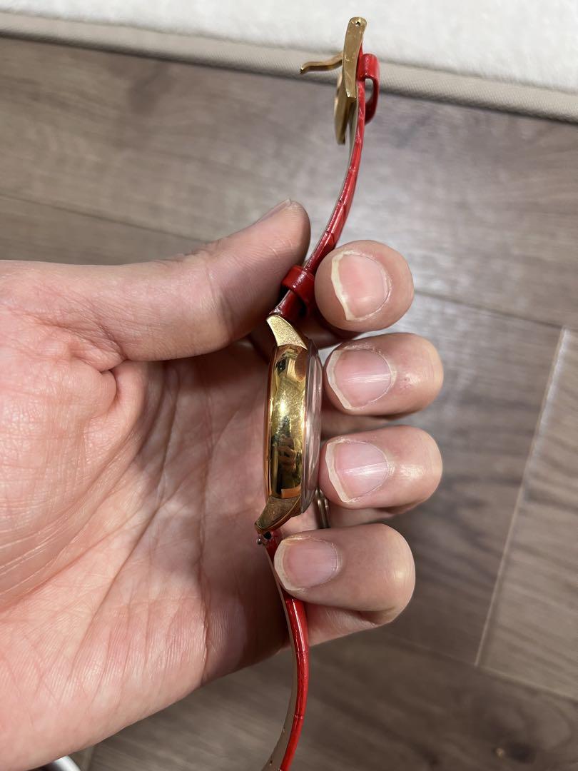 Swarovski グリッター レッド 腕時計